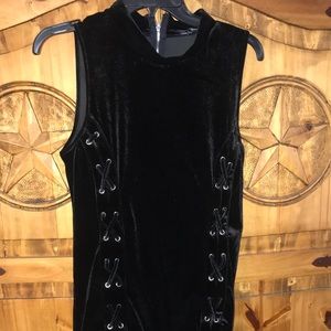 Black velvet dress